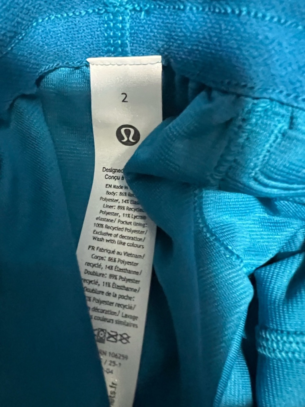 Lululemon Pace Rival High-Rise Short 3” in Hawaiian Blue, NWT Size 2. - Picture 4 of 4